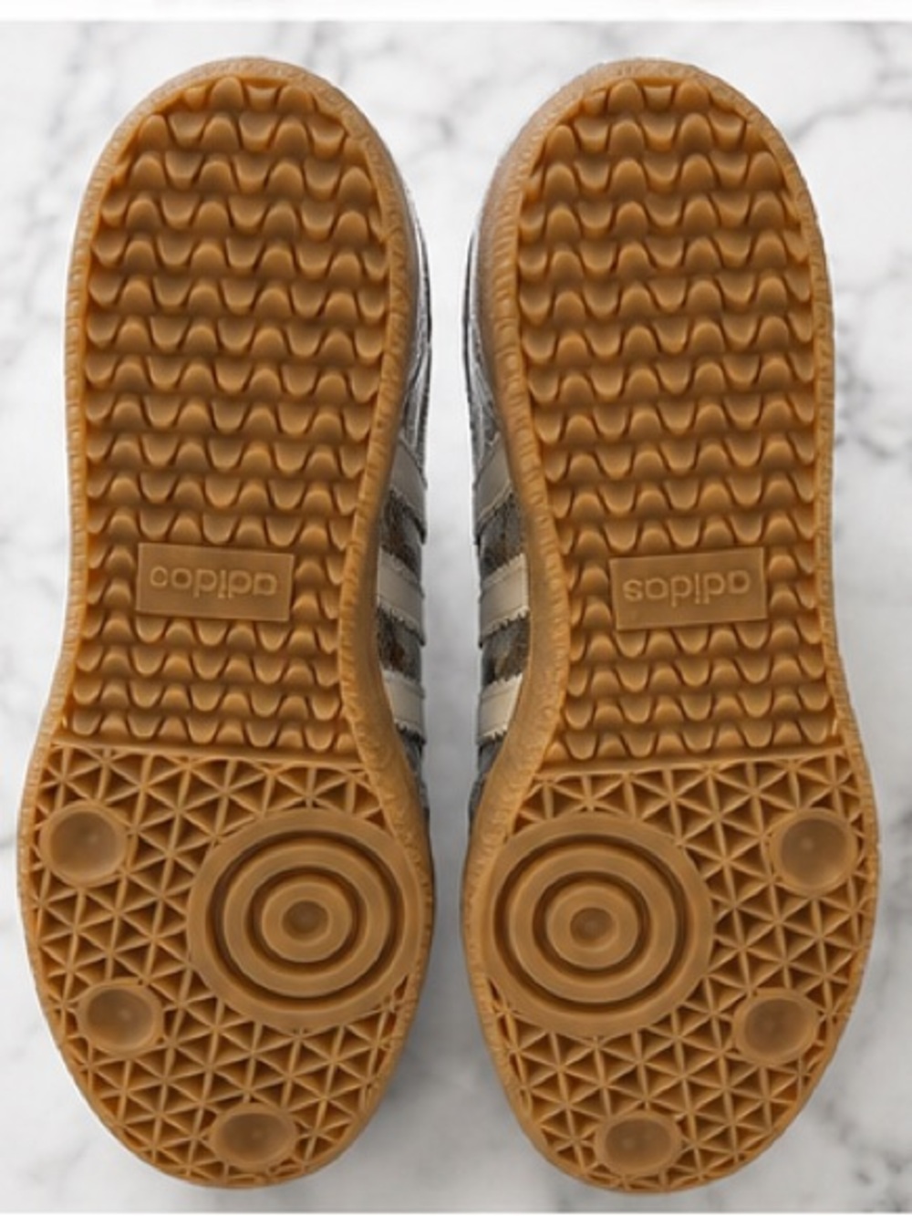 adidas Samba OG Metallic Silver with Gum Sole - Picture 3 of 5
